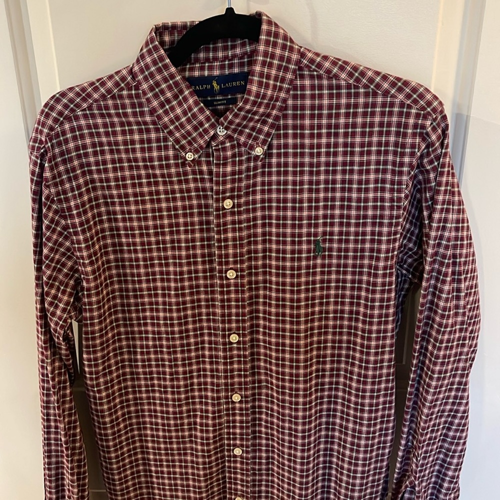 Ralph Lauren Polo Men’s Medium M Casual Men’s Dress Shirt Button Down